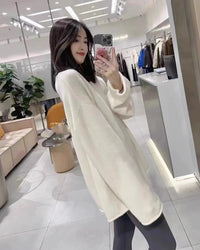 Mid-Length Cashmere Crewneck Sweater