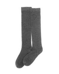 Women's Cashmere thick mid-calf leg socks featuring a sculpted ribbed cuff, dense thick knit, and pure cashmere fabric, perfect for delivering poised warmth in cold office environments.