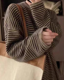 Cashmere Striped Knit Dress