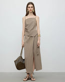 Women Irregular Suspender Tops Skirt Sets