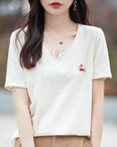 Everyday Cotton Knit Short-Sleeve Top