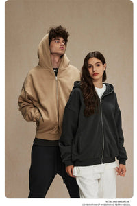 Thick Fleece Zipper Hoodies