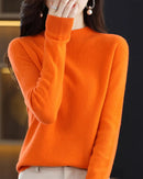 Merino Wool Mock Neck Sweater