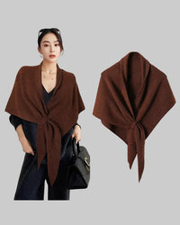 Knitted Wool Blend Shoulder Wrap Shawl