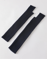 Wool Blend Knit Long Arm Warmers