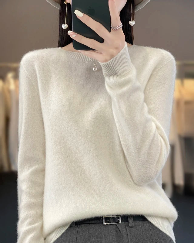 Extrafine Merino Wool Round-Neck Sweater