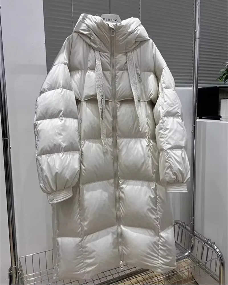 Women's Long Hooded Puffer Coat