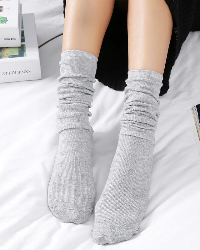 Soft Knit Casual Mid-Calf Socks