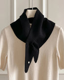 Softly Textured Triangle Knit Scarf