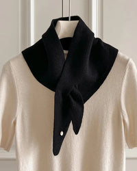 Softly Textured Triangle Knit Scarf