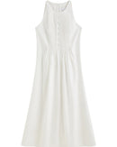 Round Neckline Elegant Slim-Fitting Halter Dress