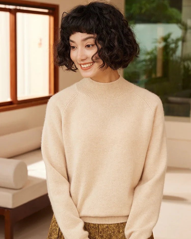 Stylish Cashmere Turtleneck Thick Knitted Sweater
