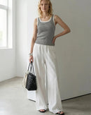 Elastic-Waist Wide-Leg Pants