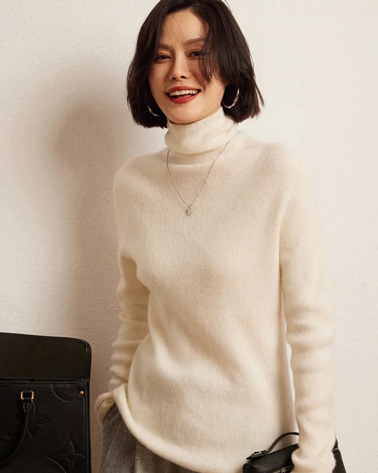 Soft Cashmere Turtleneck Slim-Fit Sweater