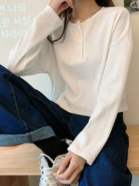 Button Design Long Sleeve Shirt