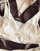 Sexy Deep V Push-Up Cutout Bra Set