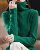 High-Neck Knitted Wool Pullover