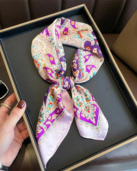 Multifunction Paisley Square Silk Scarf