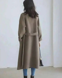 Relaxed Belted Wool Blend Coat