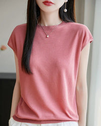 New Round-Neck Sleeveless T-Shirt