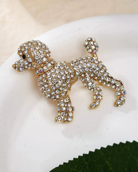 Exquisite Baroque-Style Puppy Brooch