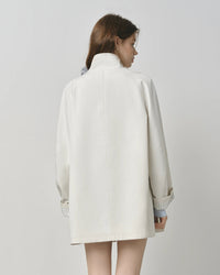 Short Stand Collar Windbreaker Trench Jacket