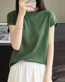 Solid-Color Sleeveless Knit Top