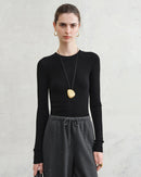 Wool Superfine Seamless Crew Neck Sweater