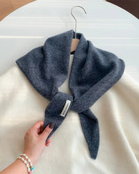 Women's Wool Knit Triangular Scarf