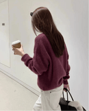 Thick Cashmere Loose-Fitting Crew Neck Sweater