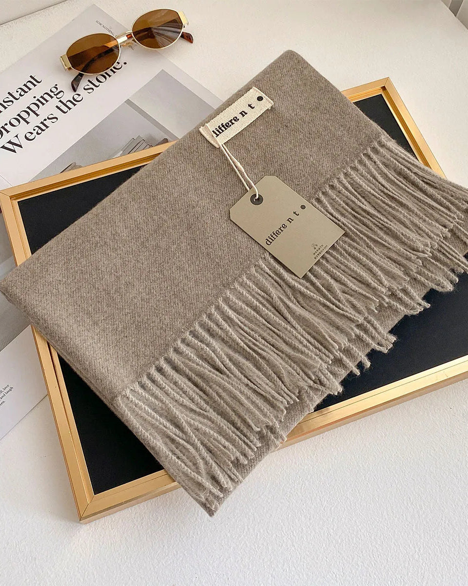 Thick Faux-Cashmere Shawl