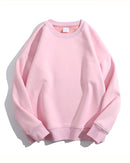 Loose-Fit Fleece Pullover Sweatshirt