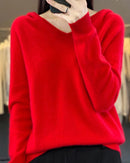 Soft Wool Knit Hooded Pullover Sweater