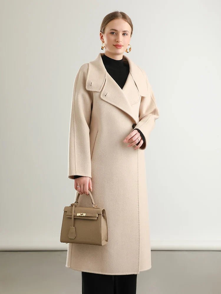 Single Breasted Versile 100% Wool Coat
