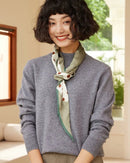 Cashmere Mock Neck Knitted Sweater