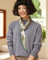 Cashmere Mock Neck Knitted Sweater