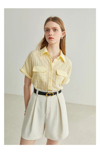 Solid Color High Waist Shorts