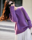 Loose-Fit Crewneck Pullover Sweater