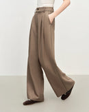 Retro Loose-Fitting Pleated Wide-Leg Casual Pants