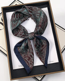 Multifunction Paisley Square Silk Scarf