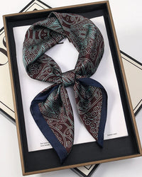 Multifunction Paisley Square Silk Scarf