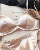 Sexy Silky Triangle Cup Wire-Free Bra Set