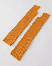 Wool Blend Knit Long Arm Warmers