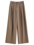 Retro Loose-Fitting Pleated Wide-Leg Casual Pants