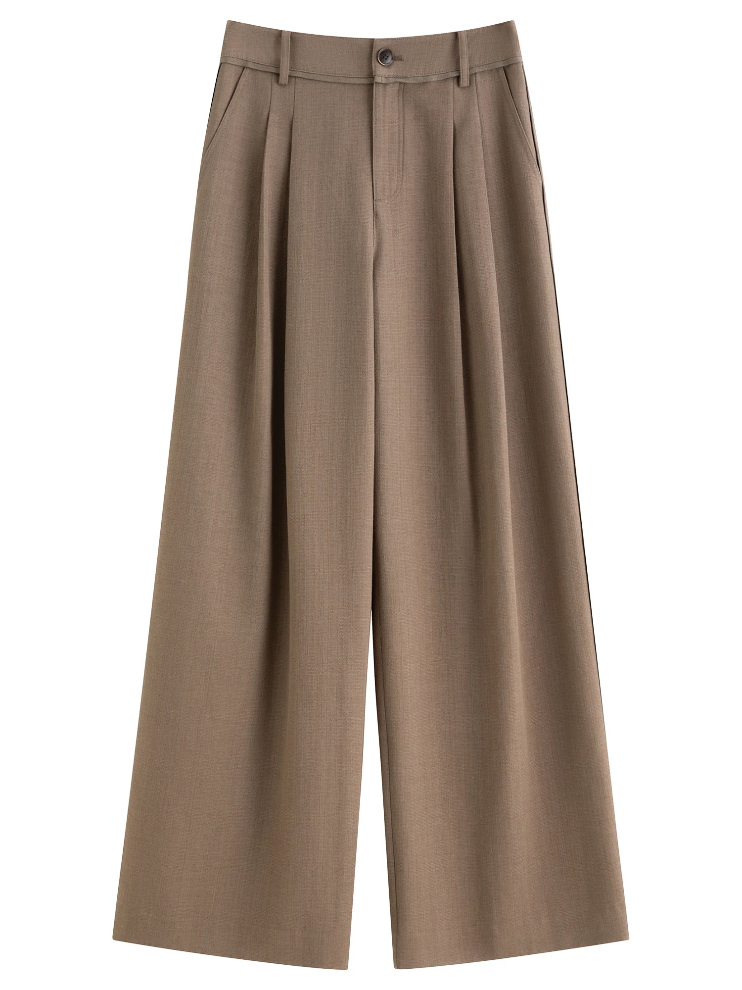 Retro Loose-Fitting Pleated Wide-Leg Casual Pants