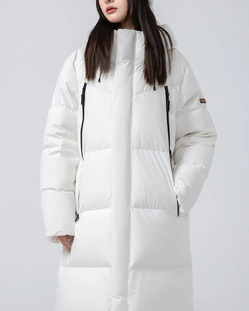 Longline Hooded Duck Down Coat