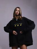 Oversized Ducks Printed Sweatshirt
