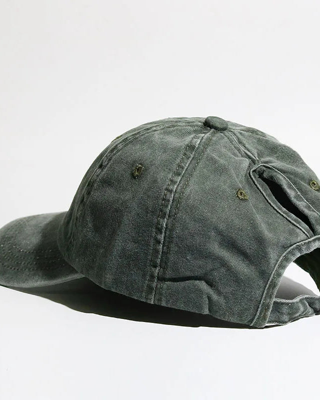 Washed Ponytail Baseball Cap