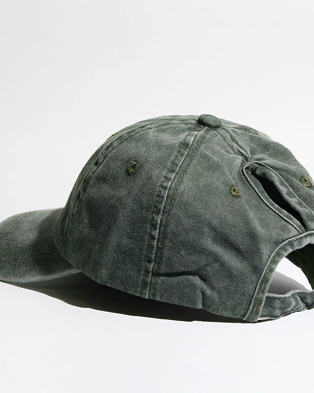 Washed-Ponytail Outdoor Sport Cap