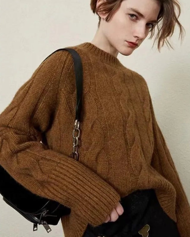 Crew Neck Thick Cashmere Sweater
